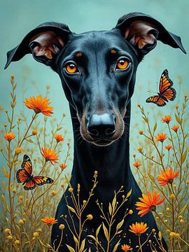 The silent Grace of the Galgo II by Betty Maria Digital Art