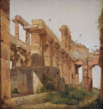 Jørgen Roed, De tempel van Hera in Pæstum, 1838 van Atelier Liesjes