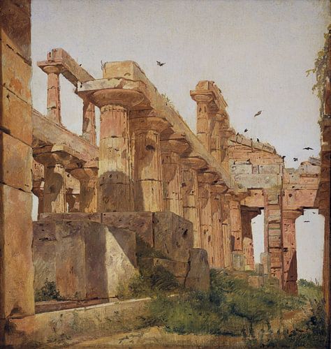 Jørgen Roed, Le temple d'Héra à Pæstum, 1838