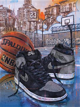 Nike air jordan 1 shadow 1.0 Malerei. von Jos Hoppenbrouwers