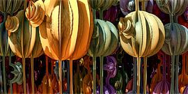 Art avec des fleurs numériques