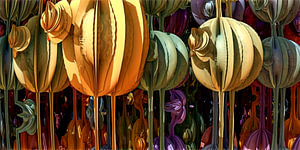 Kunst mit digitalen Blumen