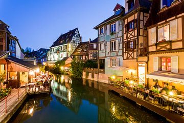 The little Venice in Colmar at night by Werner Dieterich