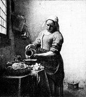 Das Milchmädchen - zweifarbige Tupfen - schwarz und weiß