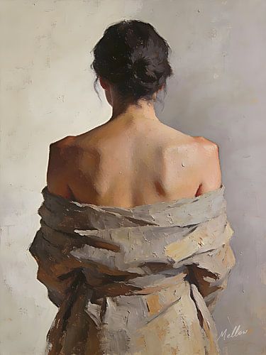 Standing Still – Minimal Figurative Oil Painting