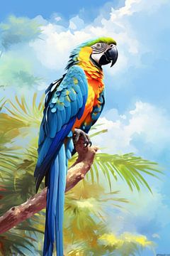 Parrot - Colourful bird from the tropics by New Future Art Gallery