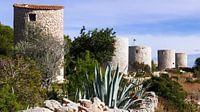 Molins de la Plana op een bergrug in de omgeving van Javea in Spanje van Gert Bunt thumbnail