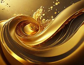 Vloeibaar goud met golven