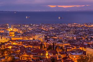 Abend in Thessaloniki, Griechenland