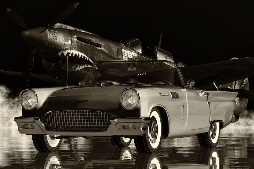 Ford Thunderbird, voiture de sport familiale des années 50 par Jan Keteleer