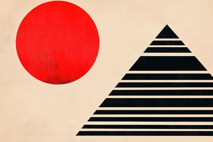 Geometrische Komposition mit Kreis und Dreieck von Poster Art Shop