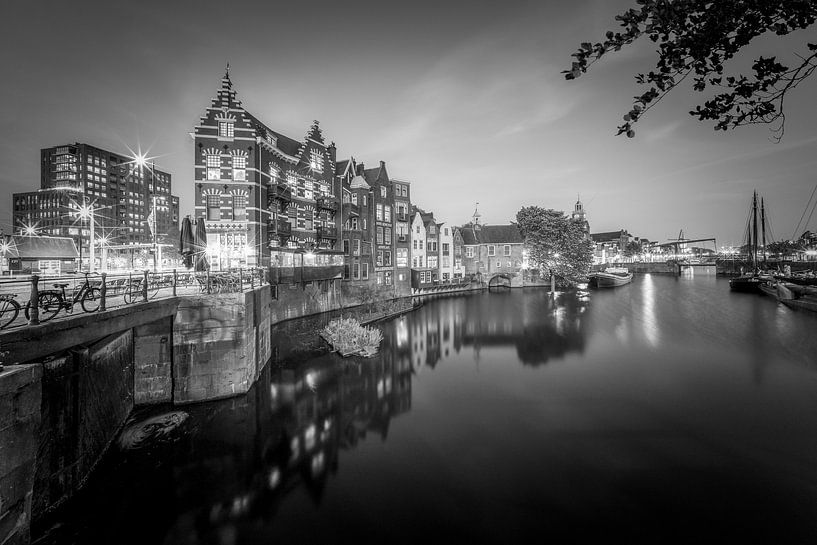 Delfshaven - Rotterdam in schwarz-weiß von Roy Poots