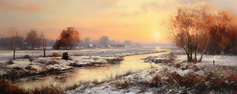 Winter landscape 1945 by Eye catching paintings