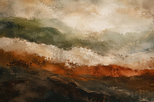 Earth Tones – Layered Abstract Landscape
