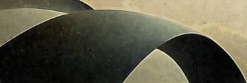 Minimalistische Boogvormen in Donkergroen en Beige van Whale & Sons