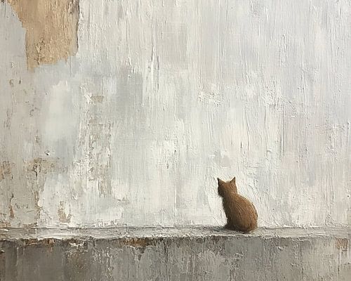 Cat on edge by Art Whims