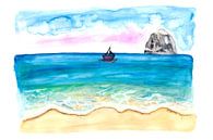 Martinique Karibik Strand Szene mit Diamond Rock von Markus Bleichner Miniaturansicht