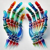 Two hands of glass