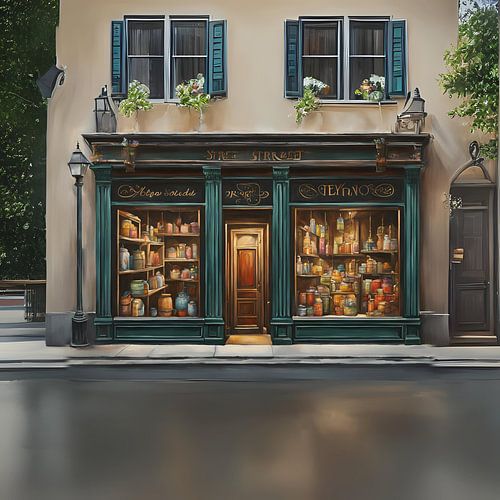 Stilleven Straat verlaten plek schilderij