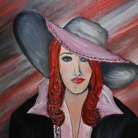 Red Haired Woman van Rhonda Clapprood
