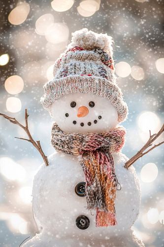 Bonhomme de neige en hiver