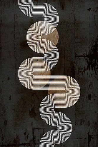 Elegante Scandinavische Art Deco abstractie