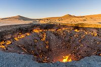 The Gate to Hell, the burning gas crater.
