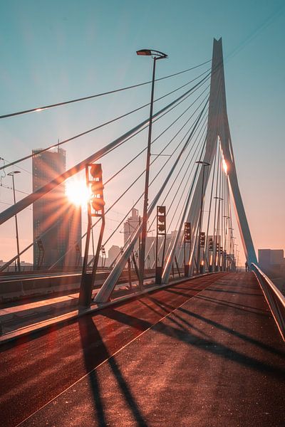 Erasmus Bridge Sunrise by Nuance Beeld