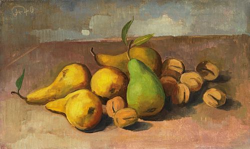 Karl Hofer, Stilleven met peren en abrikozen, 1940
