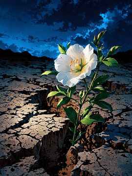 weiße Blume von Giandra Safaraz