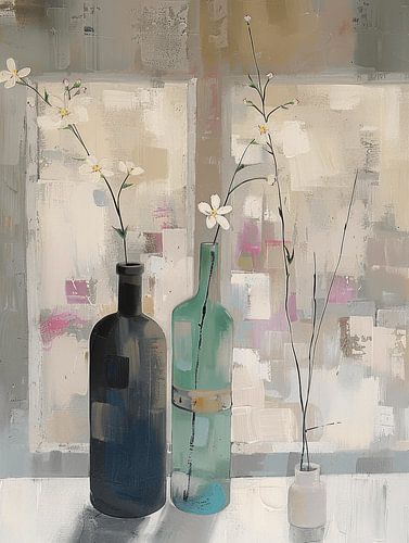 Still life in soft colour tones by Japandi Art Studio