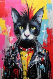 Punk Katze von ARTemberaubend