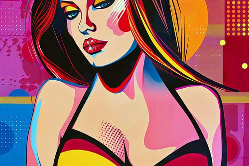 female portrait pop-art