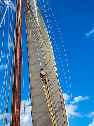 Detail eines Segelschiffes auf der Hanse Sail in Rostock