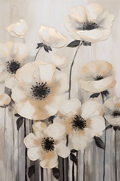 Bloemen beige van Bert Nijholt