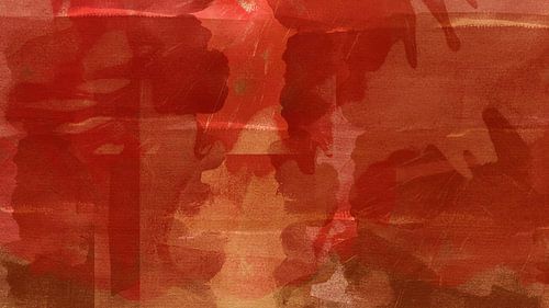 Colorful abstract art in warm colors. Terracotta and burnt orange