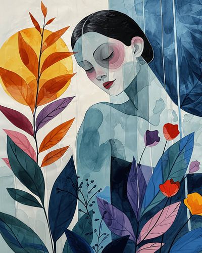 Portrait dans les tons chauds