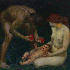 Franz von Stuck - Adam und Eva (Die Familie) (1912) von Peter Balan