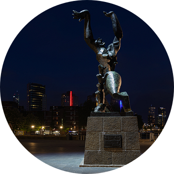 Monument De Verwoeste Stad in Rotterdam van MS Fotografie | Marc van der Stelt