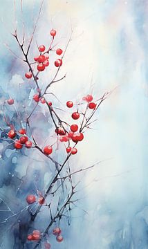 Rote Johannisbeeren | Aquarellbeeren von Wunderbare Kunst