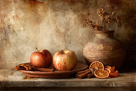 Warm Harvest –  A Serene Painting in Earthy Tones by Joriali Fine Art