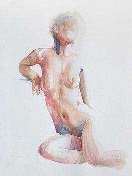 figure in watercolour
