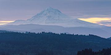 Ochtendgloren bij Mt Hood, Oregon van Henk Meijer Photography