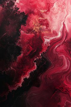 Passie in Rood Abstracte Beweging van Eva Lee