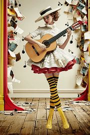 A girl is playing the guitar by Bernhard Karssies