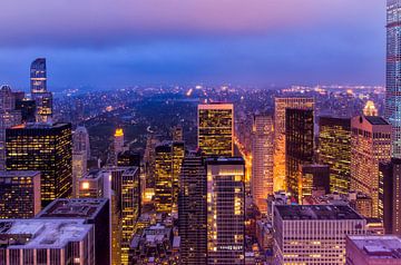 New York, central park bij Nacht von Michael Bollen