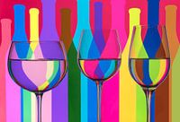 Farbexplosion im Glas