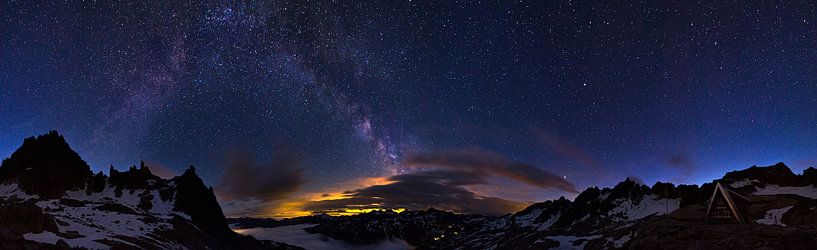 Alpen nacht panorama von Dennis van de Water