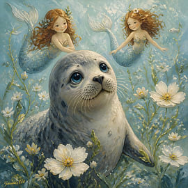 Traumwiese – Seelöwe von Johannas Art Creations