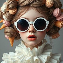A portrait of a girl dutch ice creams old masters.